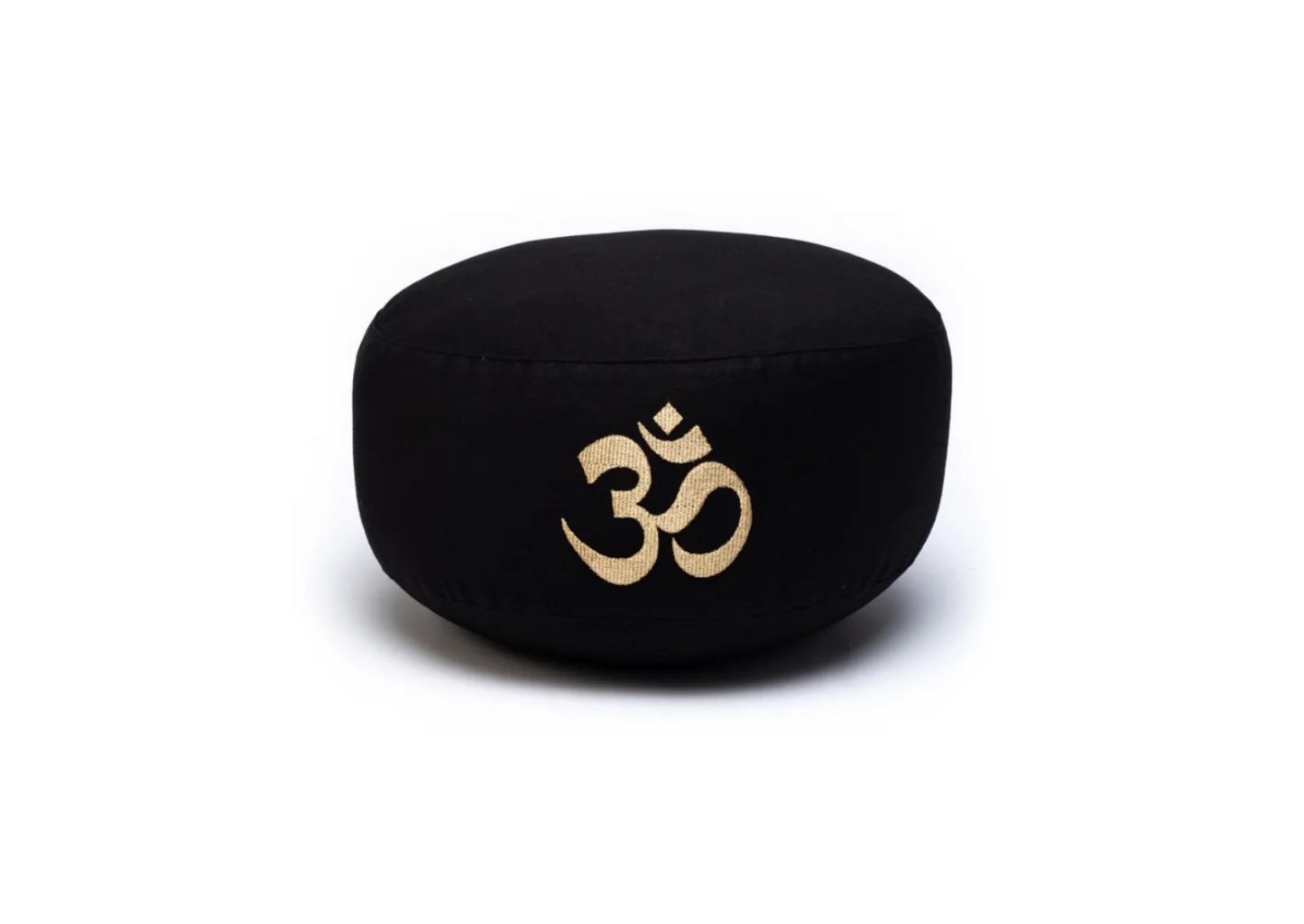 Meditationskissen schwarz mit OM Baumwolle BIO (OCS)